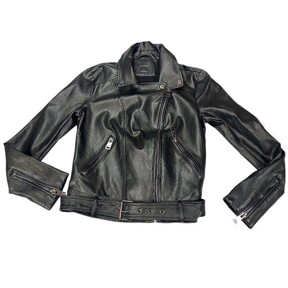 ELODIE Jackets & Blazers - Elodie Nordstrom Womens Size XS Moto Jacket Black Faux Leather